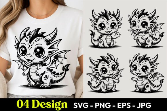Adorable Dragon SVG PNG – Graphics for Local Business