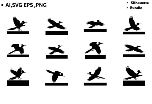 Bird Silhouettes Flying SVG Bundle