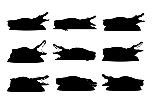 Crocodile Alligator Silhouette SVG: Graphics and Crafts