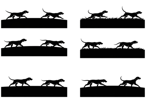 Dog Silhouette SVG Bundle Pointers