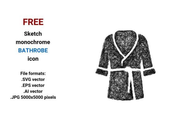 FREE Sketch Bathrobe Icon for Graphics and Freebies