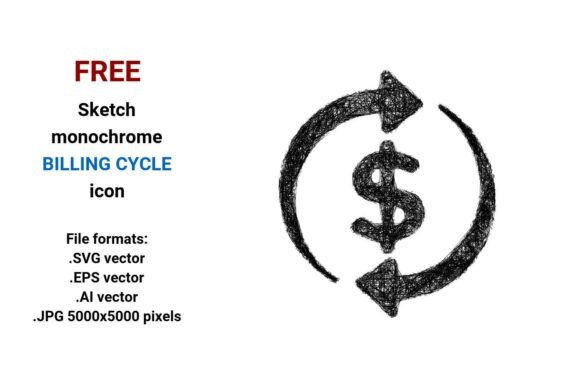 FREE Sketch Billing Cycle Icon