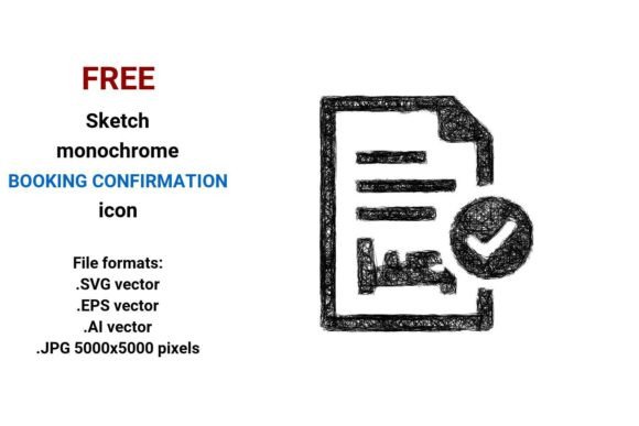 FREE Sketch Booking Confirmation Icon for Graphics and Freebies