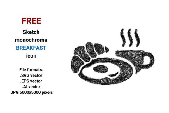FREE Sketch Breakfast Icon Graphics