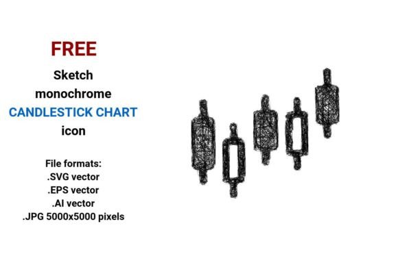 FREE Sketch Candlestick Chart Icon Graphics
