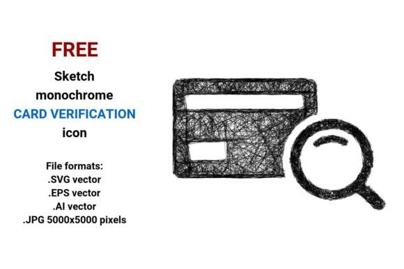 FREE Sketch Card Verification Icon Graphics