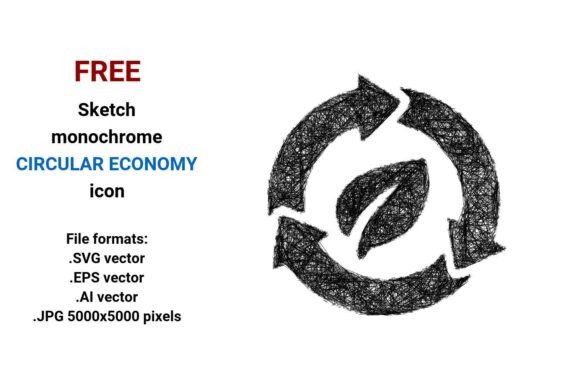 FREE Sketch Circular Economy Icon Graphics Freebies