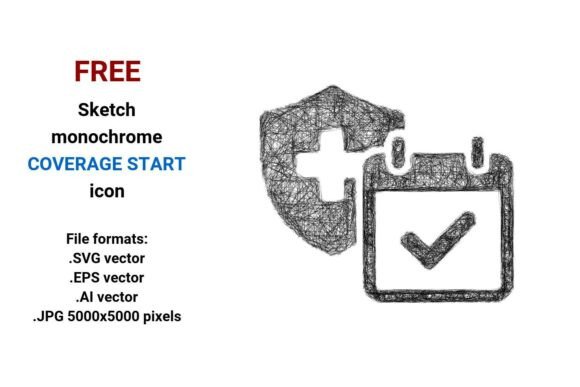 FREE Sketch Coverage Start Icon for Graphics and Freebies