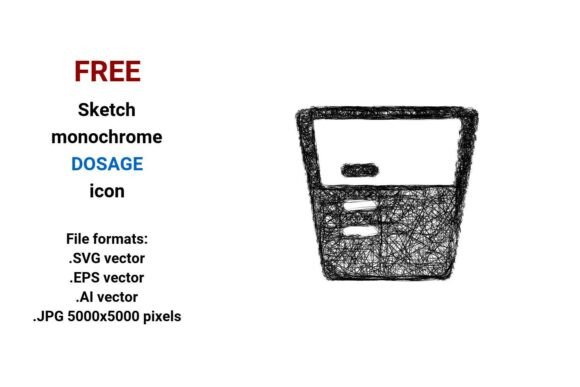 FREE Sketch Dosage Icon for Graphics and Freebies