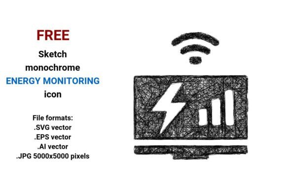 FREE Sketch Energy Monitoring Icon Graphics Freebies