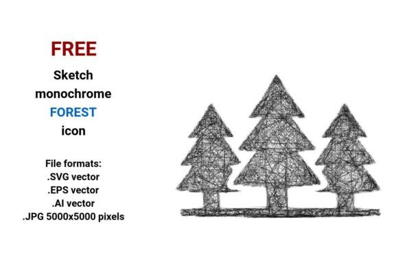 FREE Sketch Forest Icon Graphics for Freebies