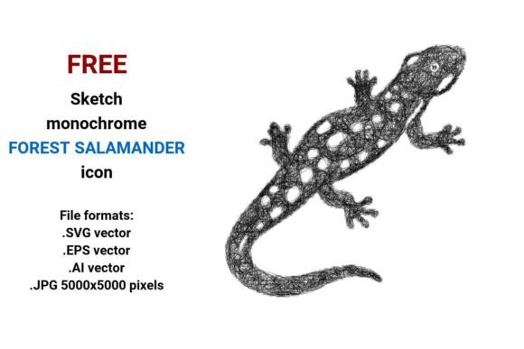 FREE Sketch Forest Salamander Icon: Graphics for Real Publishing