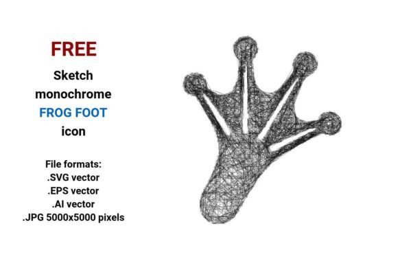 FREE Sketch Frog Foot Icon Graphics