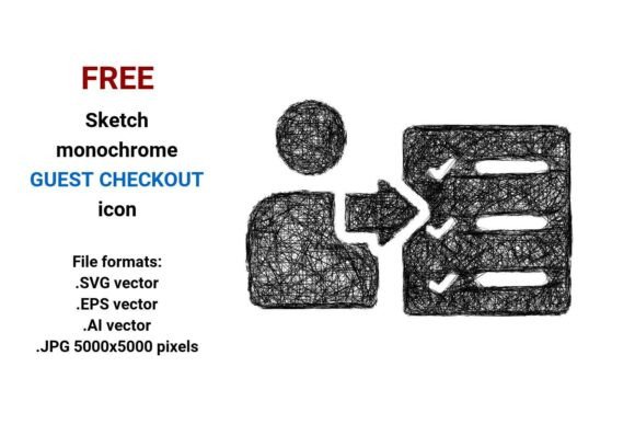 FREE Sketch Guest Checkout Icon Graphics