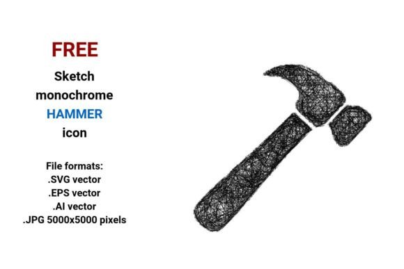 FREE Sketch Hammer Icon Graphics