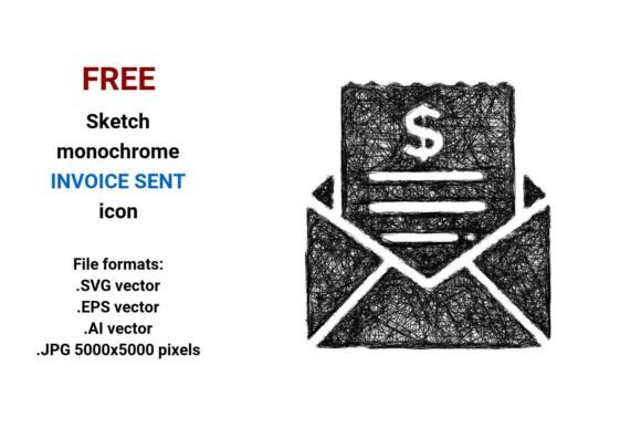 FREE Sketch Invoice Sent Icon Graphics