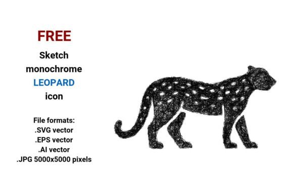 FREE Sketch Leopard Icon: Graphics and Freebies for Creative Design