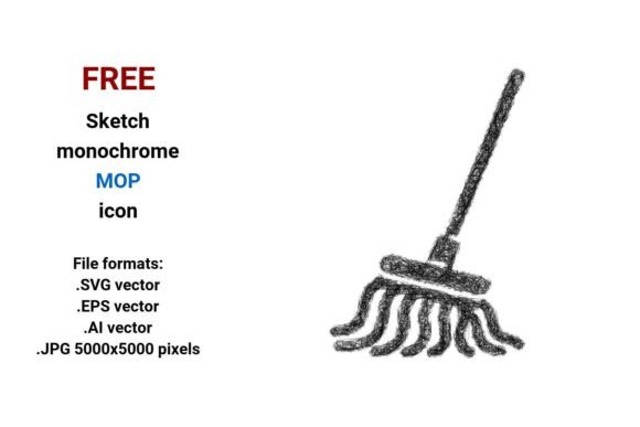 FREE Sketch Mop Icon for Graphics and Freebies
