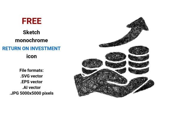 FREE Sketch Return on Investment Icon Graphics