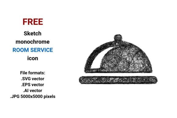 FREE Sketch Room Service Icon Graphics