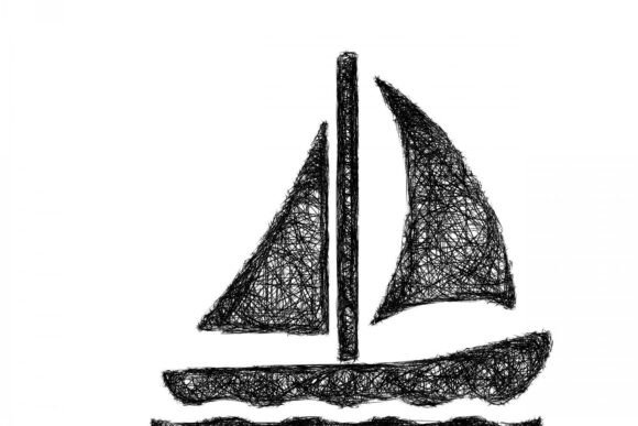 FREE Sketch Sailboat Icon for Graphics and Freebies