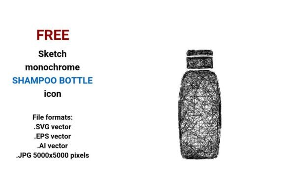 FREE Sketch Shampoo Bottle Icon: Graphics for Real Projects