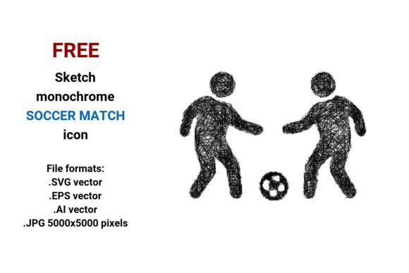 FREE Sketch Soccer Match Icon Graphics