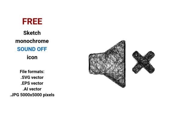 FREE Sketch Sound Off Icon Graphics