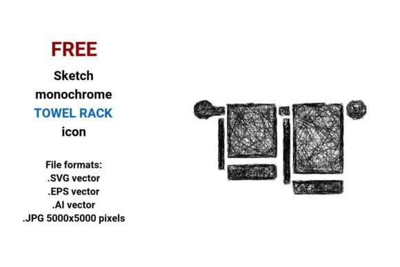 FREE Sketch Towel Rack Icon Graphics