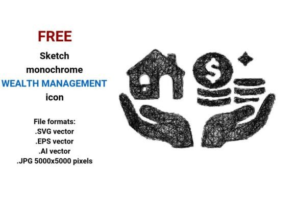 FREE Sketch Wealth Management Icon Graphics