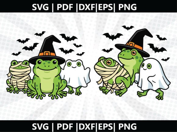 Frog Halloween SVG Cricut Cut File Graphics