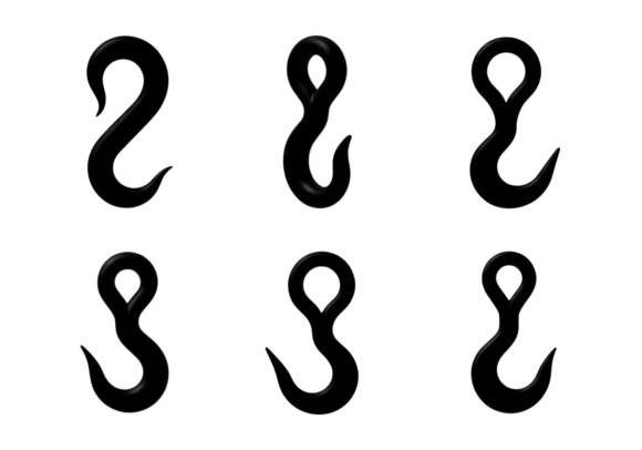 Heavy Duty Lifting Hooks Clipart for Crafts and Graphics