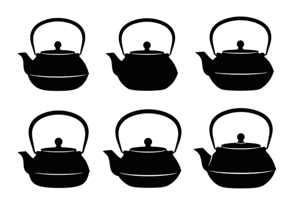Japanese Tea Kettle Silhouette SVG for Graphics and Crafts