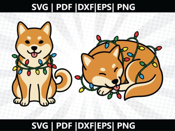 Shiba Christmas SVG Cricut Cut File: Graphics & Freebies