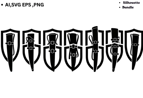 Sword Scabbard Shield SVG Bundle for Crafts and Graphics